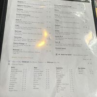 (V) circled options are vegan on the menu  at Macoletta Brick Oven Pizzeria in Queens