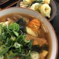 Shoyu Ramen with Veggie Tempura  at Cookatoo Kitchen in Richmond