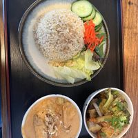 Lunch special - red curry and black bean stir fry   at Cookatoo Kitchen in Richmond
