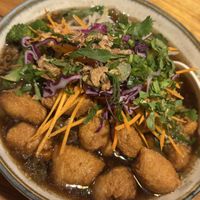 “Chicken” noodle soup. Delicious and filling   at Cookatoo Kitchen in Richmond