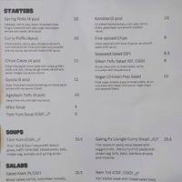 Menu Dec 2025 at Cookatoo Kitchen in Richmond