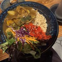 Japanese curry with vegan “beef” delicious!  at Cookatoo Kitchen in Richmond