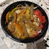 Katsu chicken with curry added  at Cookatoo Kitchen in Richmond