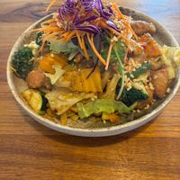 Satay udon with vegan chicken. $18 lunch special. Soooo good! My fave dish. at Cookatoo Kitchen in Richmond