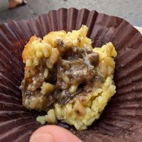 Creamy vegetable filling inside at Sfrigola in Cefalu