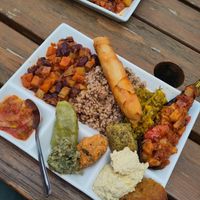 Vegan mezze at The Box Cafe. in Cambridge