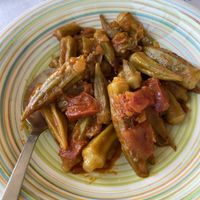 Okra-Schoten  at Restaurant Levante in Crete