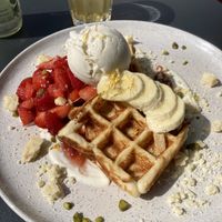 Waffle Brunch  at enila plant based ice cream in Basel