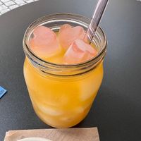 passion fruit iced tea  at enila plant based ice cream in Basel