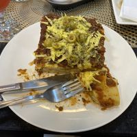 Vegan lasagna  at The Good Vibes in Santiago