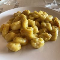 Gnocchi with yellow tomatoes  at Il Giardino di Epicuro in Maratea
