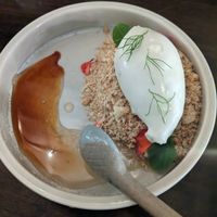 Ice cream with hazelnut and thyme at Hawker in Toronto