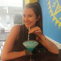 Blue margarita at Casa de Tacos in Bucharest