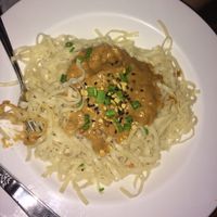 indian noodles at Mr Bones BBQ in Holmes Beach