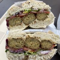 Vegan falafel bagel   at Bagelstein in Nancy