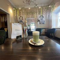 Matcha Latte with oat milk  at bühr's in Schwaebisch Gmuend