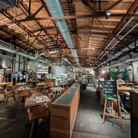 Der Restaurantbereich (leer, weil bereits geschlossen) at Hobenköök in Hamburg