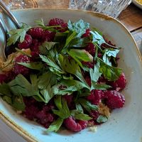 Couscous mit Rote Bete und Himbeeren at Hobenköök in Hamburg