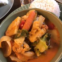 Veg red curry   at The Boathouse in Wylam