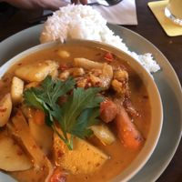 Veg massaman curry   at The Boathouse in Wylam