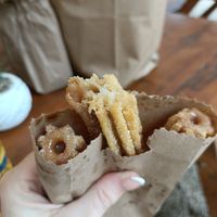 Filled with vegan cream and peanut butter. at La Churretica in Tamarindo