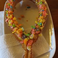 Glazed with maracuya and topped with Fruity Pebbles at La Churretica in Tamarindo