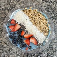 Blue Majik smoothie bowl with spirulina  at Greenleaf Juicing Company - E 86th St in Indianapolis
