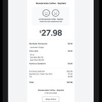 Upcharge for oat milk in dirty chai    at Wonderstate Coffee - Bayfield in Bayfield