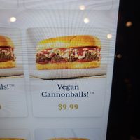 Vegan meatball option, as seen from the ordering kiosk at Earl of Sandwich - Planet Hollywood in Las Vegas