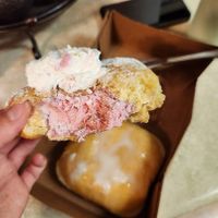 Blackberry cream cheese at Rock N Roll Donut Bar in Monterey