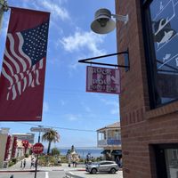 Location by a little beach in Cannery Row  at Rock N Roll Donut Bar in Monterey
