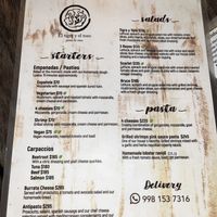 well marked vegan & vegetarian dishes  at El Tigre y el Toro in Cancun