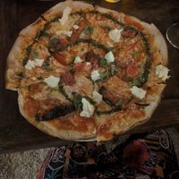 Pizza margarita at El Tigre y el Toro in Cancun