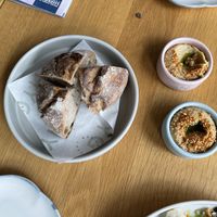 Bread with hummus  at HYG Restaurant & Bar in Weggis