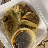 Pan fried vegetable dumplings   at Lee's Fusion Cafe in Pigeon Forge