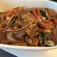 Bland vegan duck flat noodles take away    at Jungle in Hobart