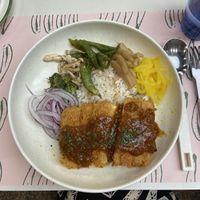 Tofu cutlet with kimchi glaze   at Plantude 플랜튜드 in Seoul