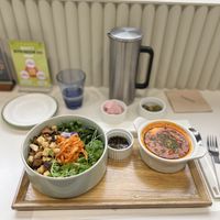 It’s a different take on the bibimbap. Some may say it’s a little too fresh but I loved it!  at Plantude 플랜튜드 in Seoul