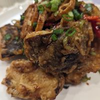 Fried Tofu and mushrooma at Plantude 플랜튜드 in Seoul