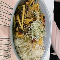 Red pepper japchae   at Plantude 플랜튜드 in Seoul