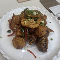 Fried tofu and mushroom   at Plantude 플랜튜드 in Seoul