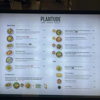 Menu outside   at Plantude 플랜튜드 in Seoul