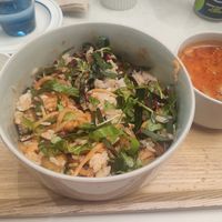 Bibimbap and tomato soup at Plantude 플랜튜드 in Seoul