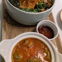 Bibimbap and tofu soup at Plantude 플랜튜드 in Seoul