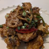 Tofu and mushrooms stir fry at Plantude 플랜튜드 in Seoul