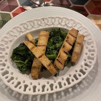 “Fish” plate: tofu and sprouts   at Carvalho in Chaves