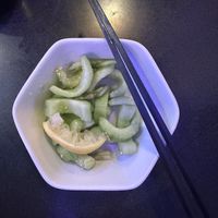 Cucumber salad is delightful with those sesame seeds! Here again, there was more but I took some bites before the picture! 😂 #Veganuary at Mio Sushi in Camas