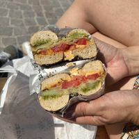 The vegan  at The Bagel Hole in Valletta