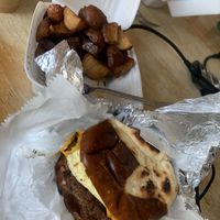 Vegan breakfast sandwich   at B-UNOS in Mt Holly