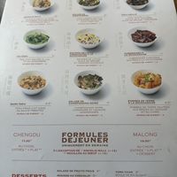 Starters and lunch menu  at Atelier Mala Reims in Reims